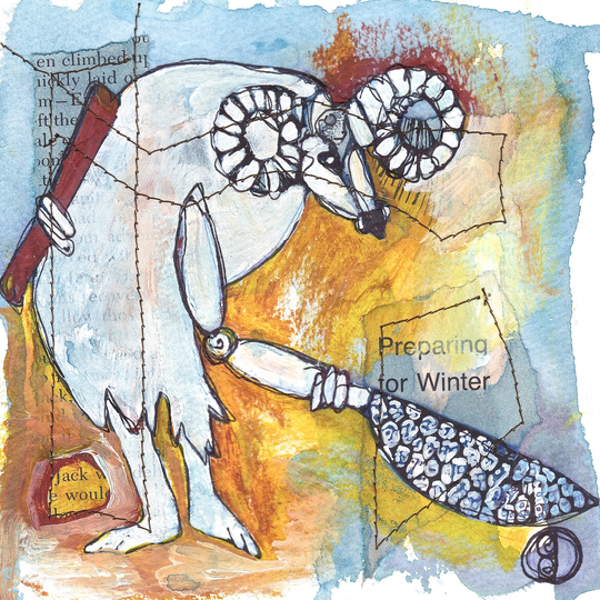 Preparing For Winter - Archival Giclee Print Dawn Patel Art