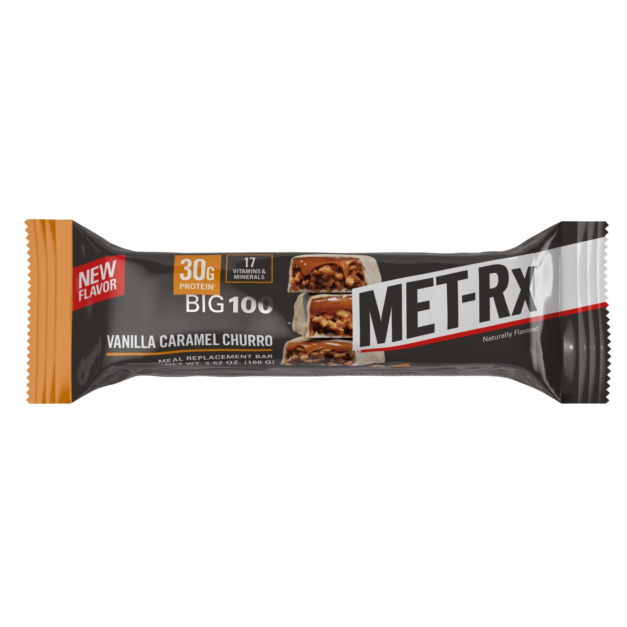 Met-Rx Big 100 Meal Replacement Bar, Vanilla Caramel Churro - 3.52 oz