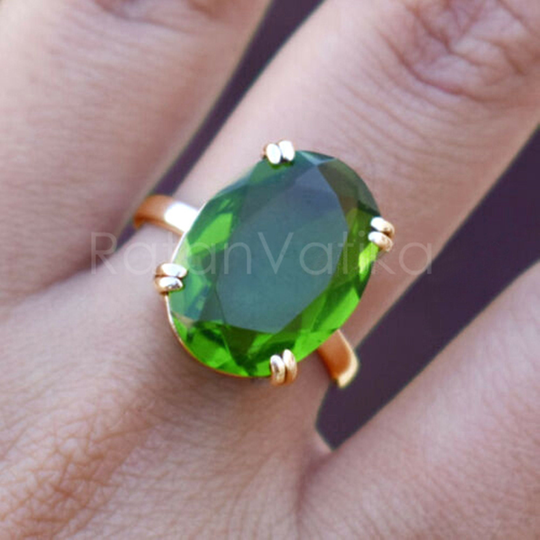 Natural Peridot Ring Unique Peridot Ring Handmade Jewelry For Men Or Women Birthstone Wedding Anniversary Gift Engagement For Her