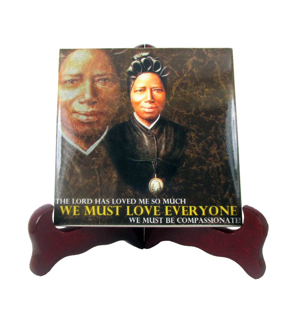 Catholic Saints Serie - St Josephine Bakhita Handmade Icon On Ceramic Tile Saint Catholic Saint