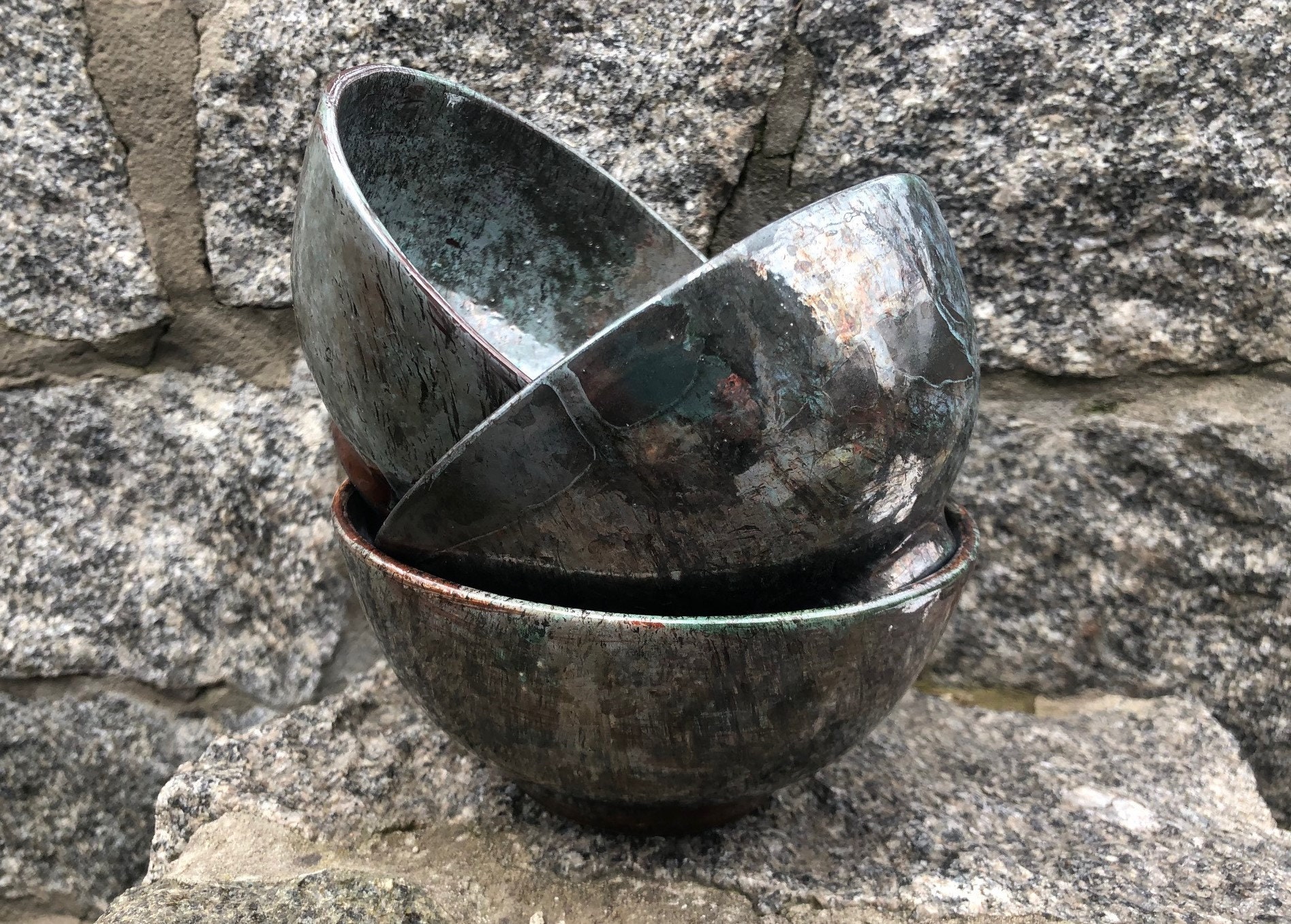 Raku Handmade Soup/Salad/Ramen Ceramic Bowl, Serving Salad Breakfast Bowl