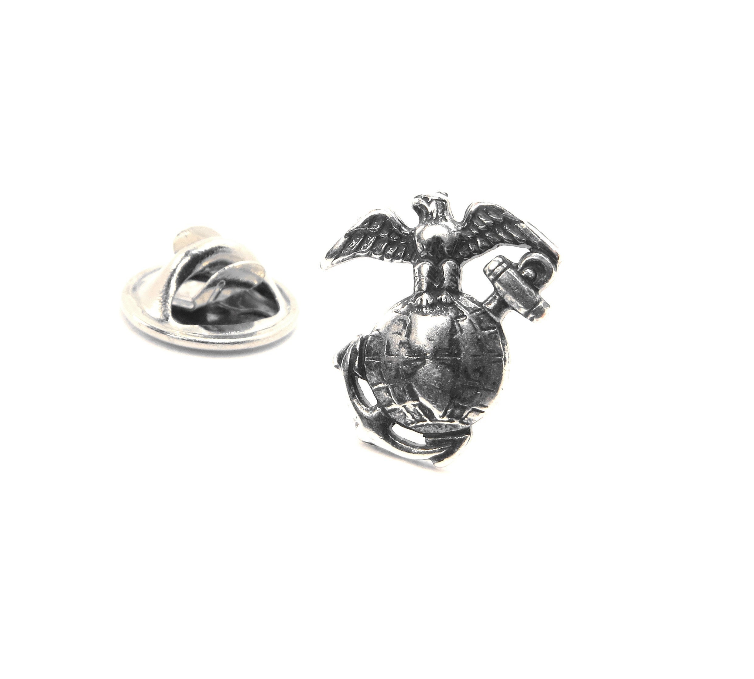 Marine Tie Tack, Pin, Sterling Silver Finish, Gifts For Men