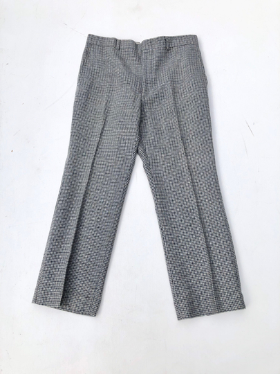 Mod 1960S Houndstooth Wool Blend Trousers 34"