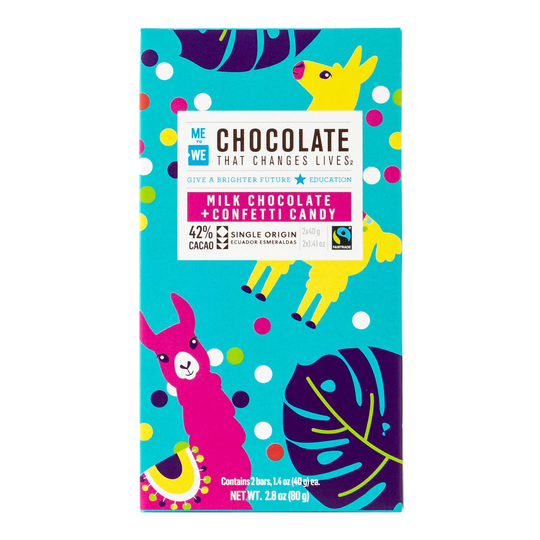 Me To We Confetti Milk Chocolate Bar Set of 4 by World Market