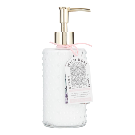 A&G Elegant Autumn Wild Rose Hand Lotion: Pink - Glass by World Market