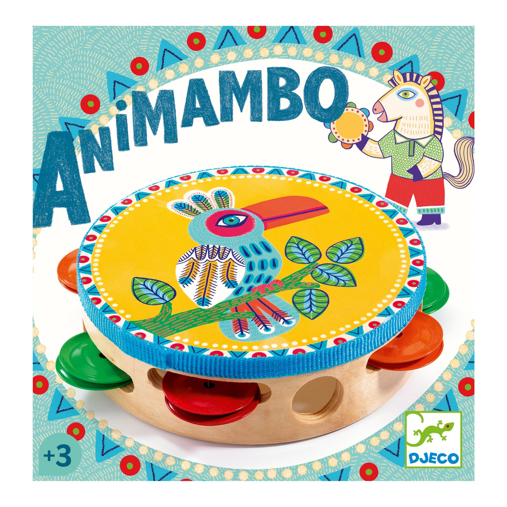 Djeco Animambo Tambourine Musical Toy: Multi - Fabric by World Market