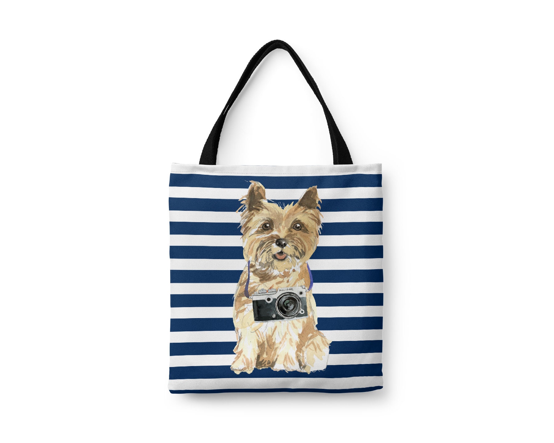 Cairn Terrier Dog Tote Bag - Illustrated Dogs & 6 Travel Inspired Styles. All Purpose For Work, Shopping, Life. Bag