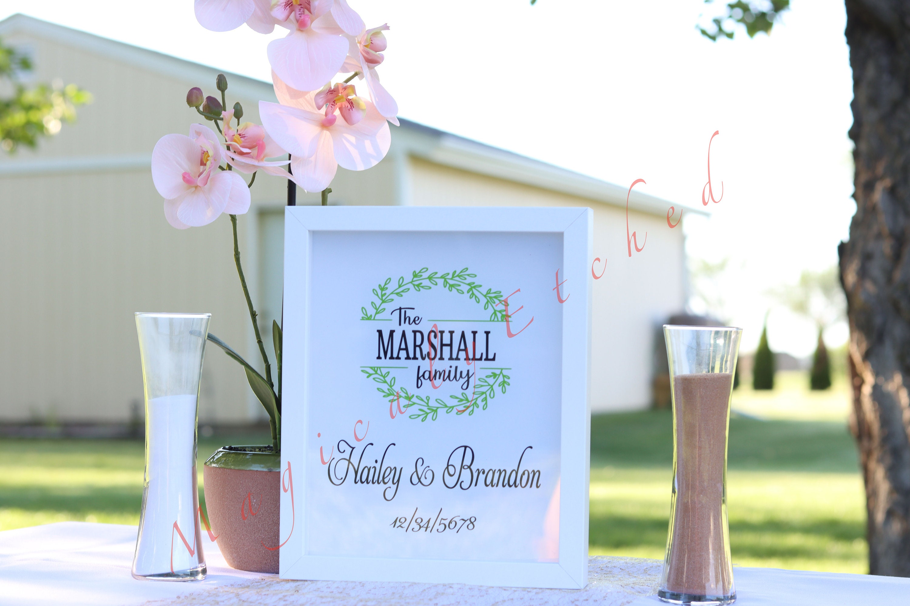 Sand Ceremony Wedding Set | Opt., Blended Family, Dcor, Engagement, Anniversary, Bat-Bar Mitzvah, Gift, Keepsake, Lgbtq 8x10"