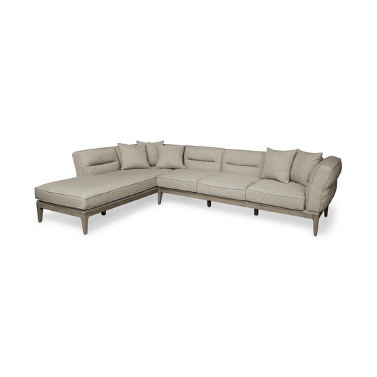 Mercana Denali Coastal Beige Polyester/Blend Sectional Arm in Brown | 68183-AB