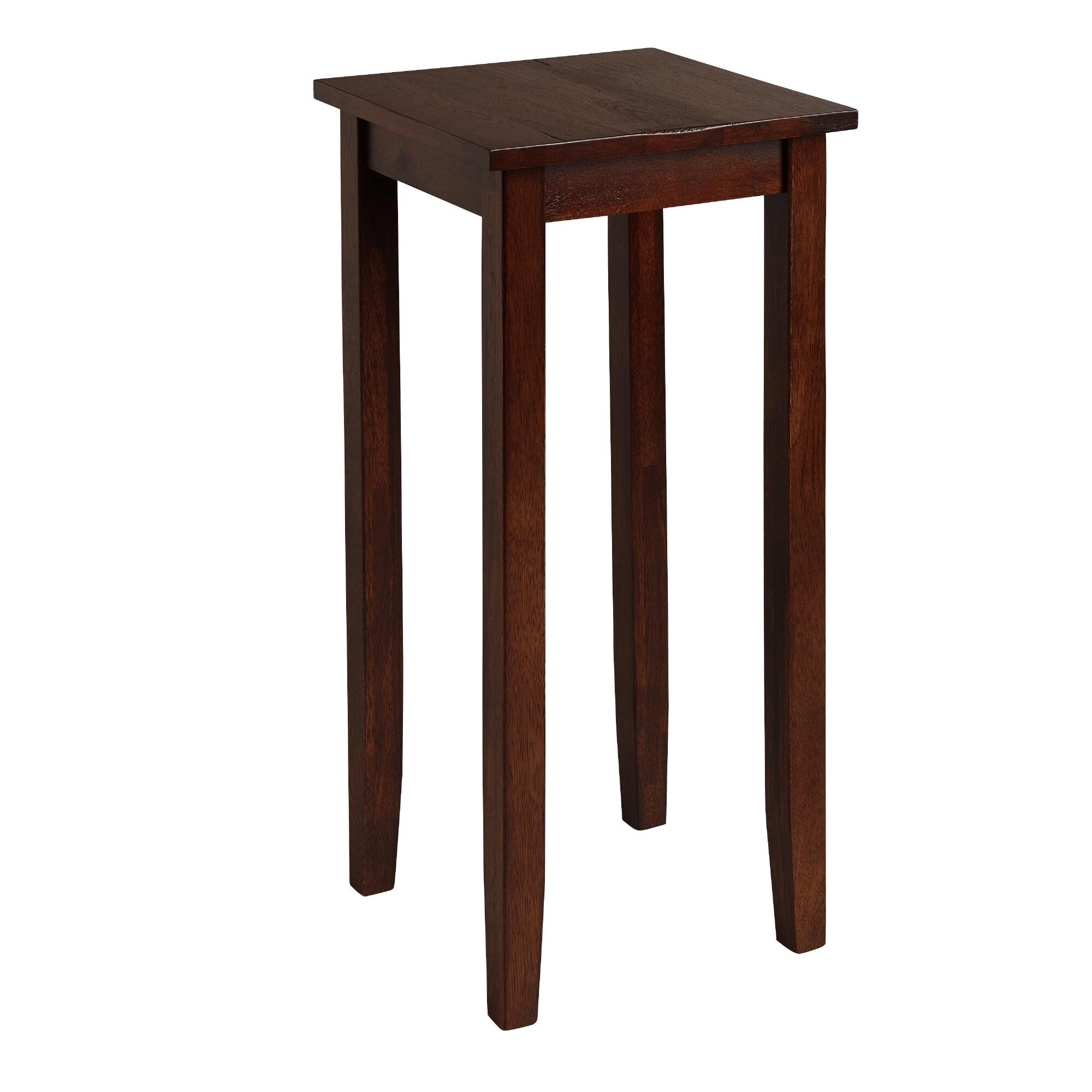Tall Mahogany Chloe Accent Table: Brown - Wood by World Market