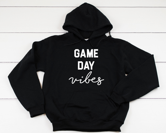 Game Day Vibes Heavy Blend Hooded Sweatshirt Hoodie, Football Mom Day, Football, Gameday, 12 Colors