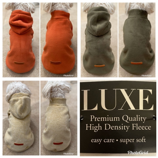 Sale Two Luxe Dog Sweater, Small Breed Dog Fleece Sweater, Premium Fleece Sweater | Check The Size Before Ordering