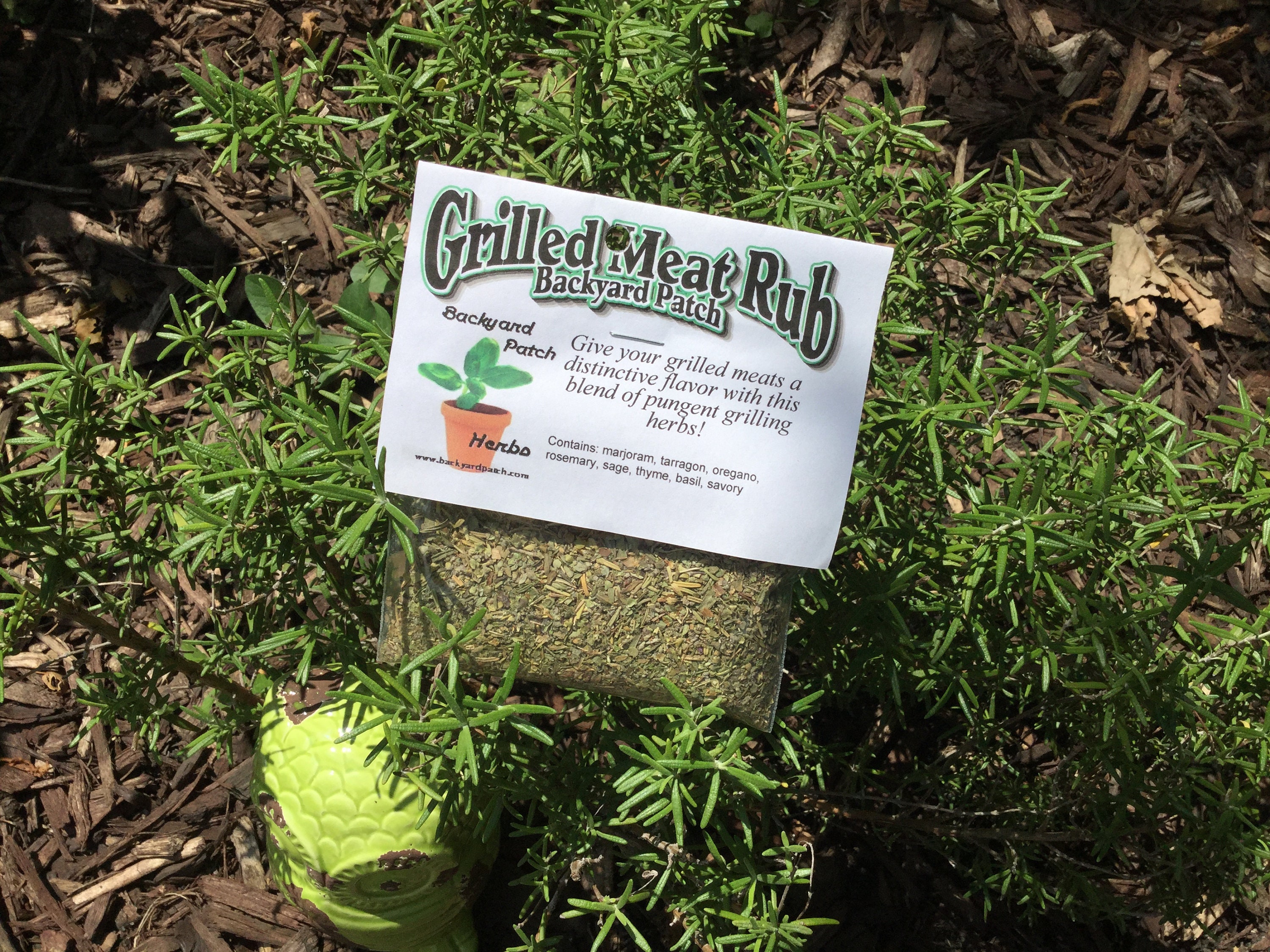 Grilled Meat Rub Mix, Hand-Blended Salt-Free Dry Herb Mix For Grilling & Cooking