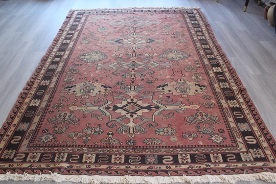 6'2"x8'7" Ft Large Area Kilim, Ethnic Vintage Soumak Kilim/N-270