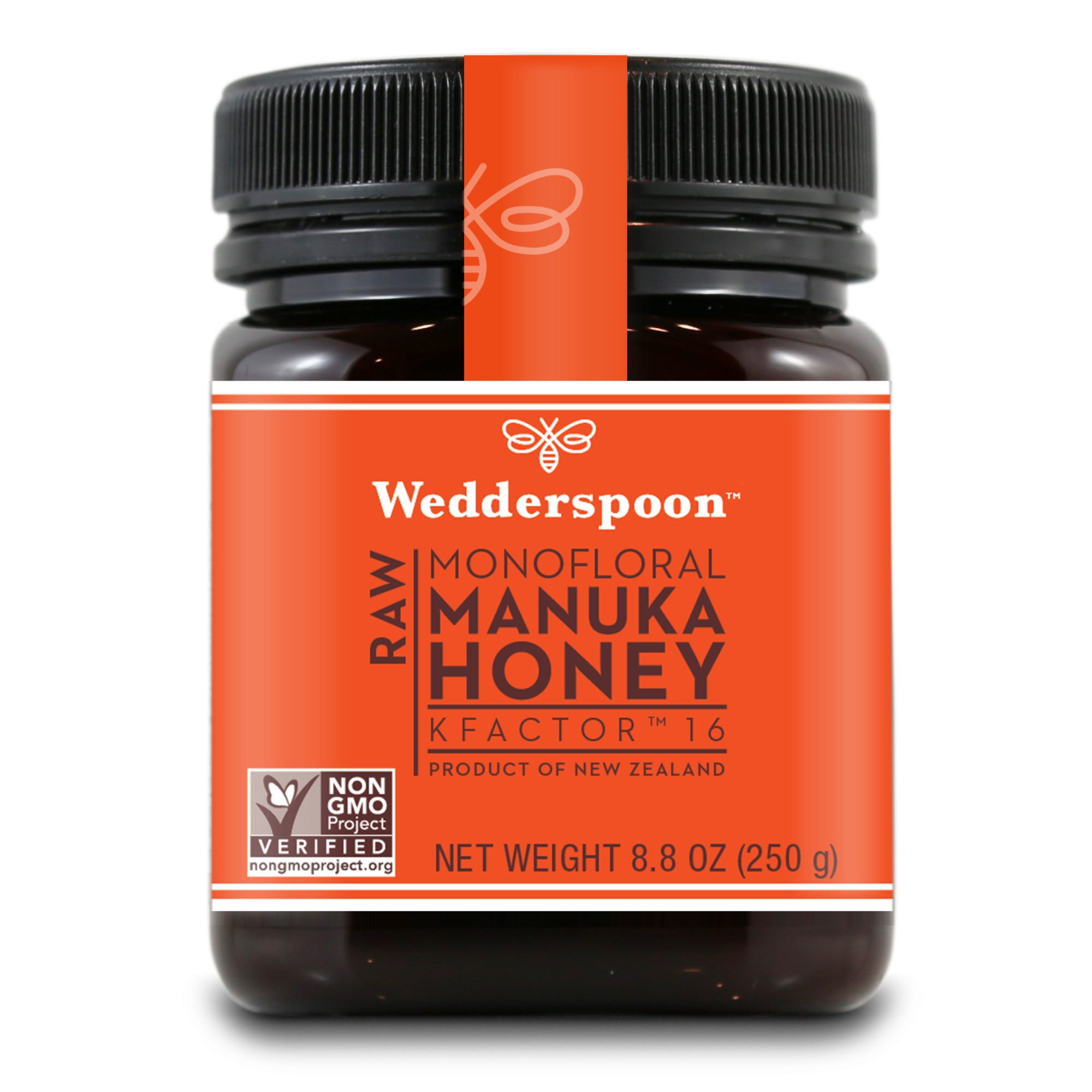 Wedderspoon Raw Monofloral Manuka Honey KFactor 16 - 8.8 oz