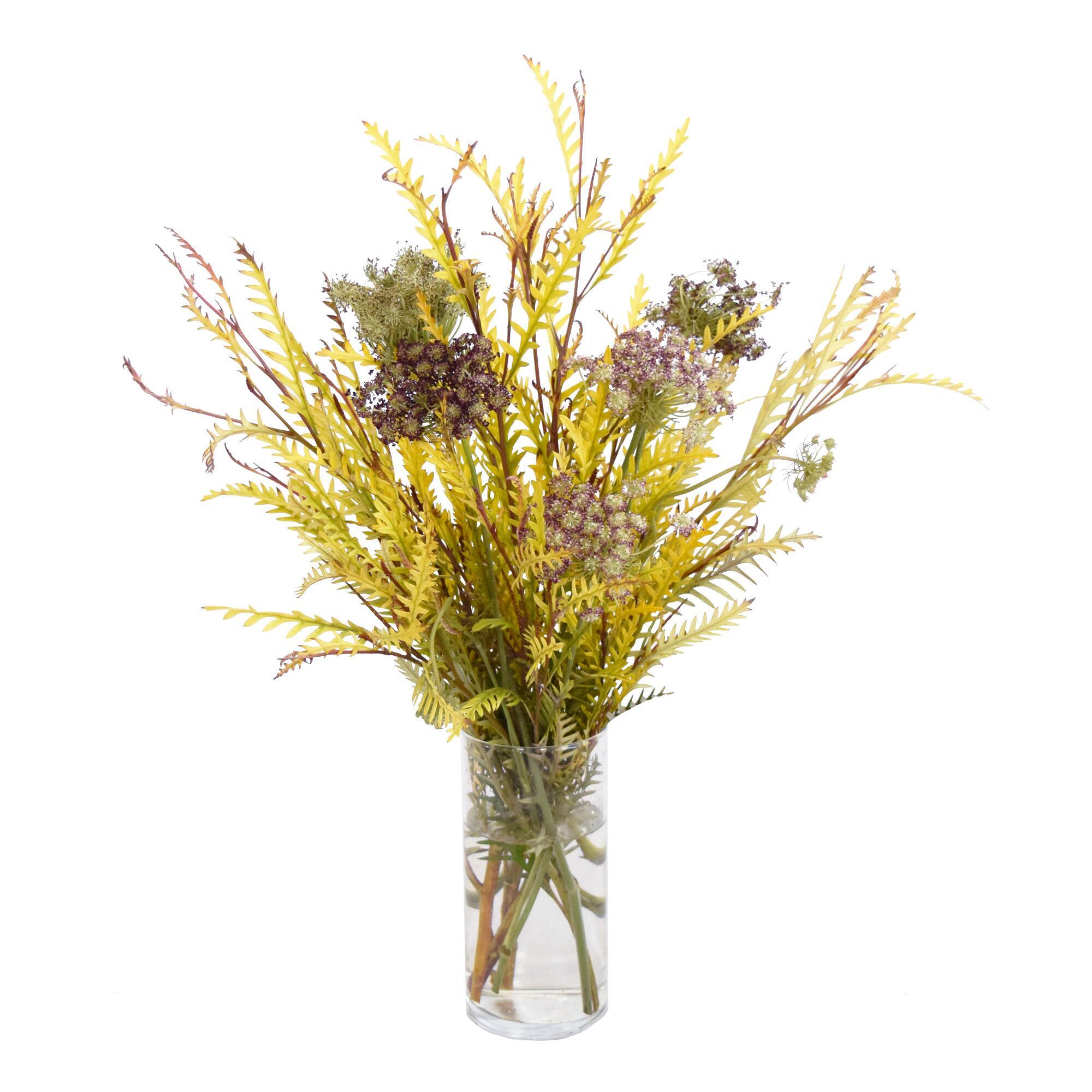 Fresh Chocolate Queen Anne's Lace and Grevillea Bouquet by World Market