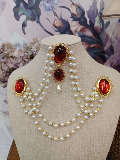 Pick Your Color "Bice" Renaissance Bodice Jewellery, Medieval Elizabethan Tudor Jewelry, For Faire Halloween Wedding Dress Gown
