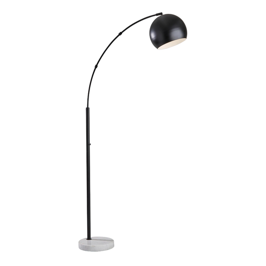 Marble and Metal Dome Astoria Arc Floor Lamp: Black by World Market