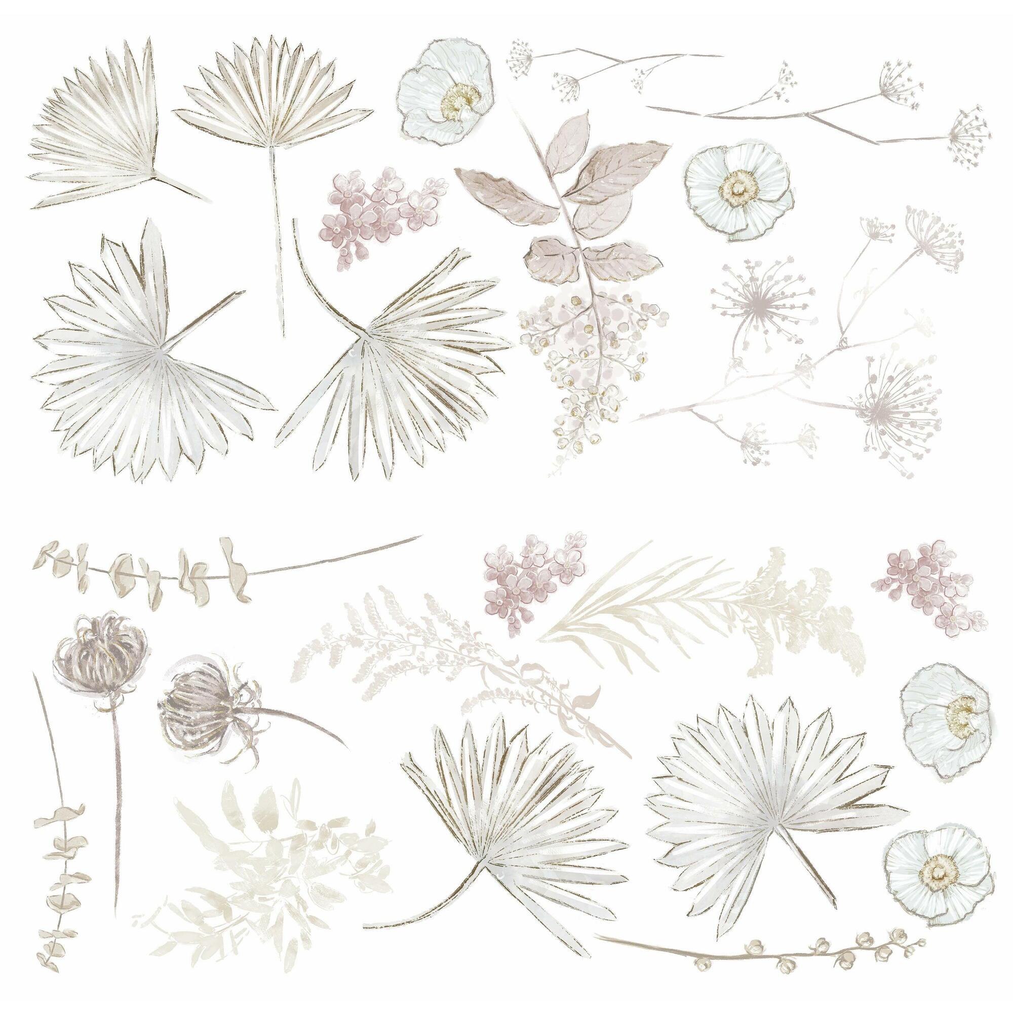 Neutral Desert Sun Palm Peel And Stick Wall Decals 25 Piece: Multi by World Market