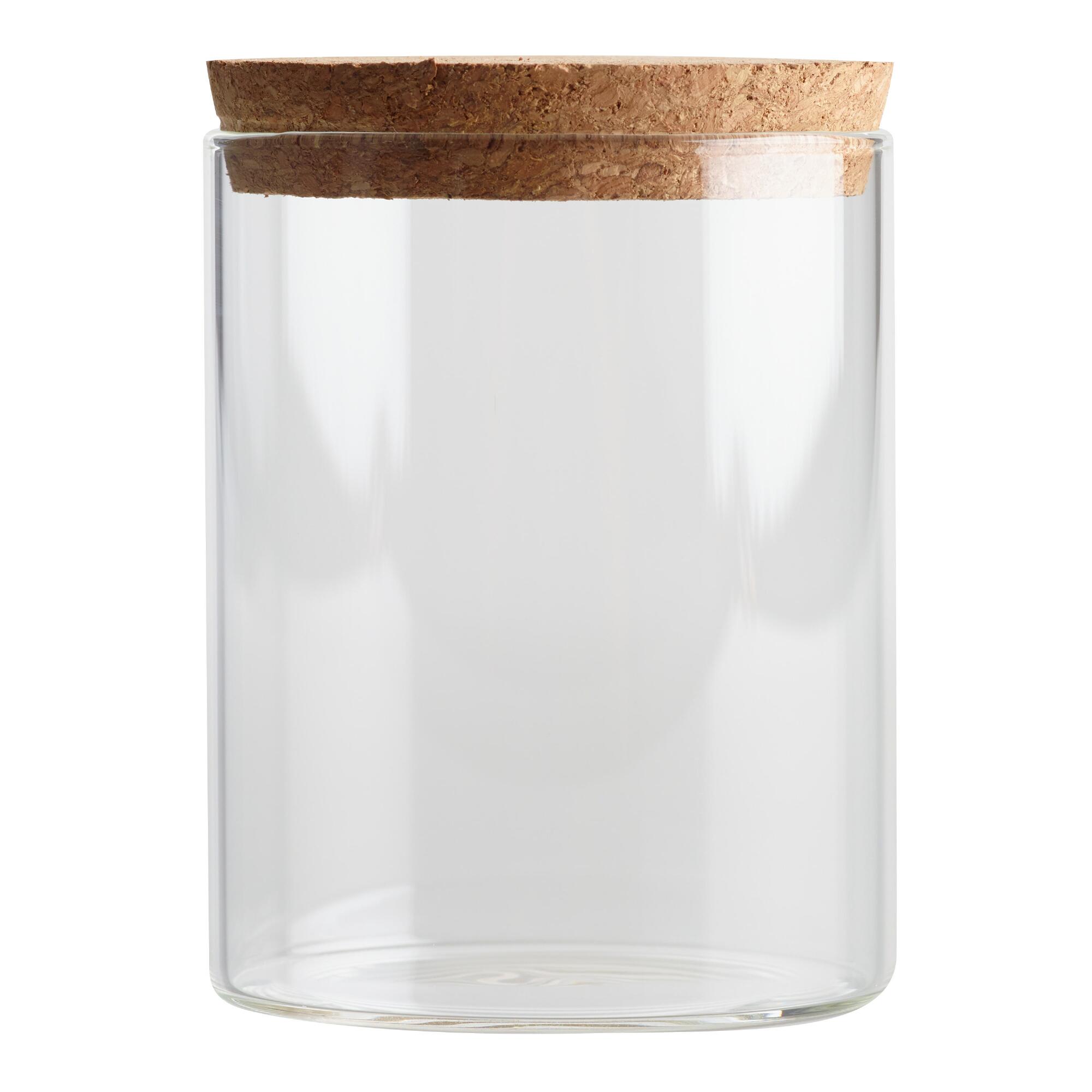 Small Glass Canister with Cork Top Set of 2 by World Market