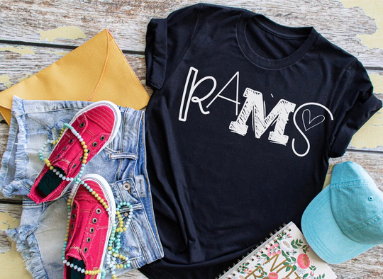 Football Shirts | Rams Shirt For Women Cheer Mom Sports Teams Women's V-Neck Unisex Tee