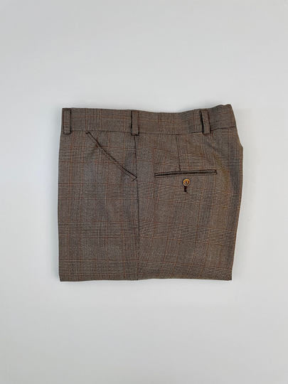 Vintage 80's Checkered, Bootcut, Wool Blend, Pants | W36