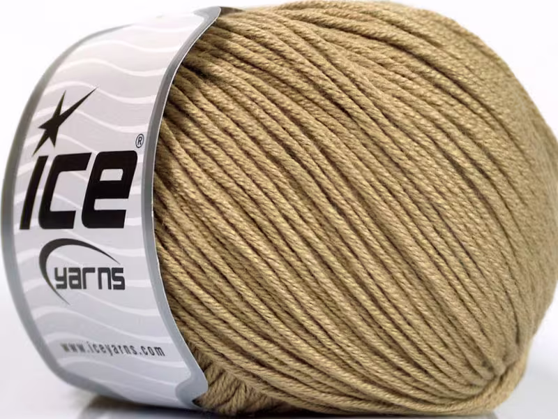 4 Pk Cotton Bamboo Blend Yarn, Dk Light, Worsted Beige, Tan, Light Brown, Double Knitting, Natural Yarn