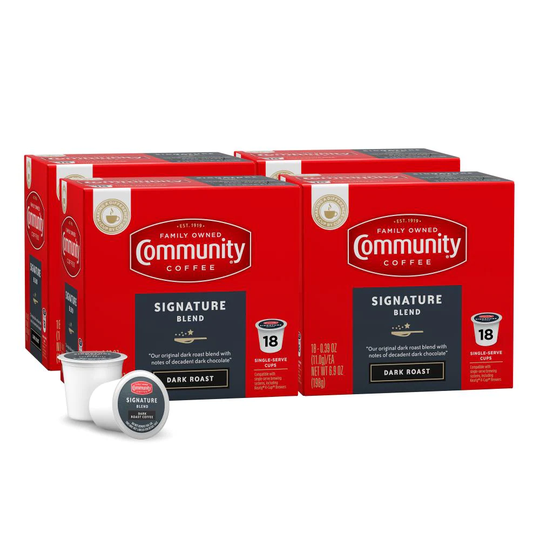 Community Coffee Single Serve 72-Pack Signature Blend Single-Serve Coffee K-cup | 16264-4