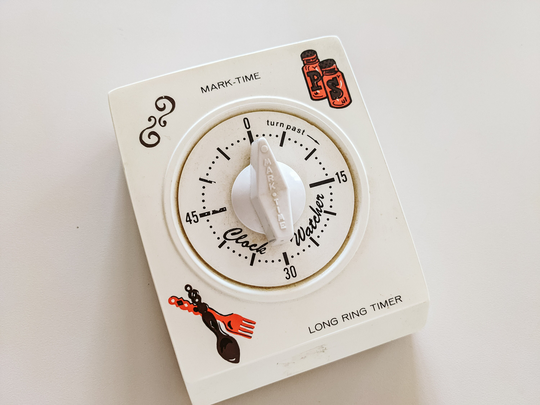 Kitchen Timer Vintage By Mark-Time Long Ring Retro Kitchenware