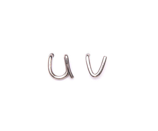 Personalized Letter Jewelry, Alphabet Titanium Earrings, Handwriting Jewelry Custom