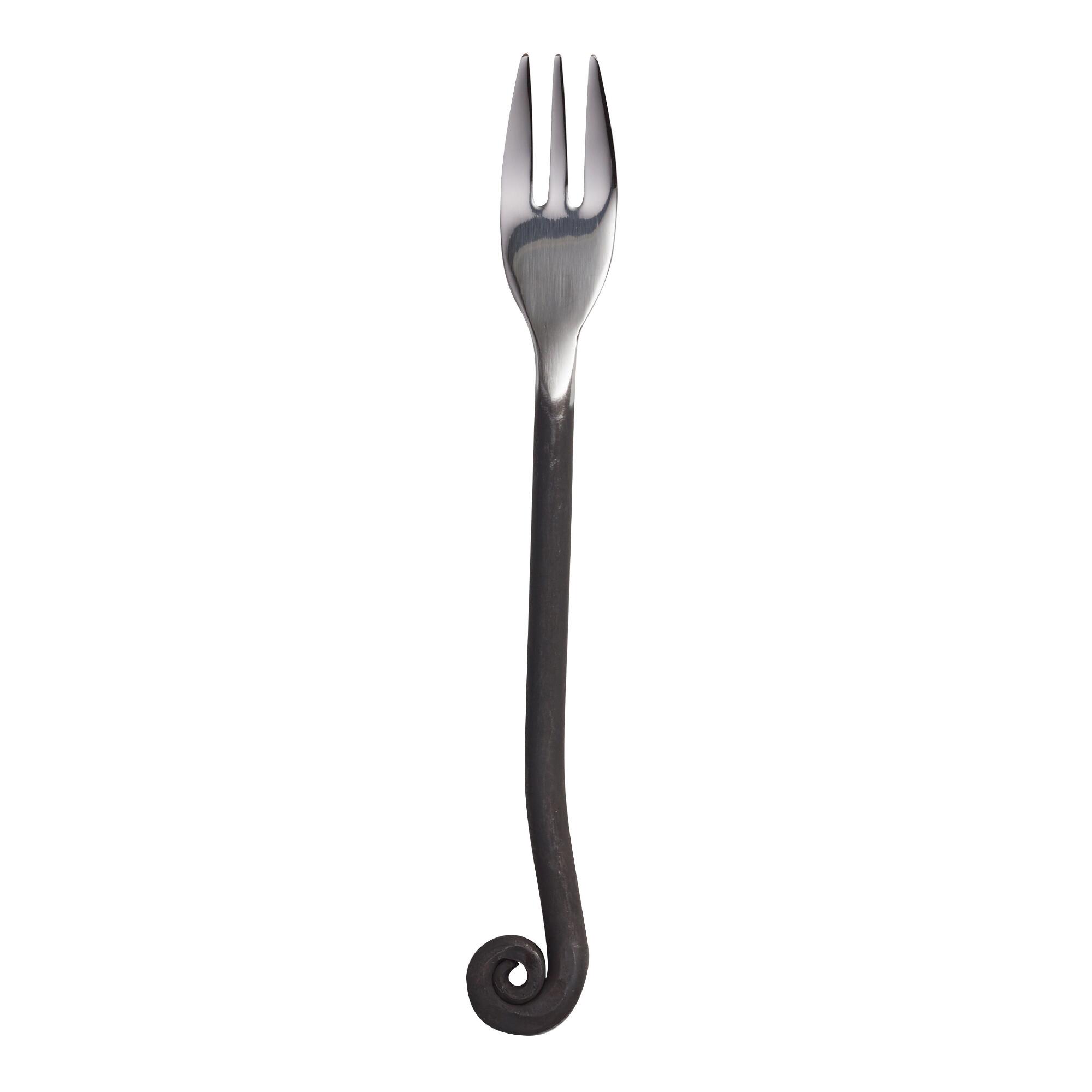 Treble Clef Cocktail Forks Set of 4: Silver - Stainless Steel by World Market
