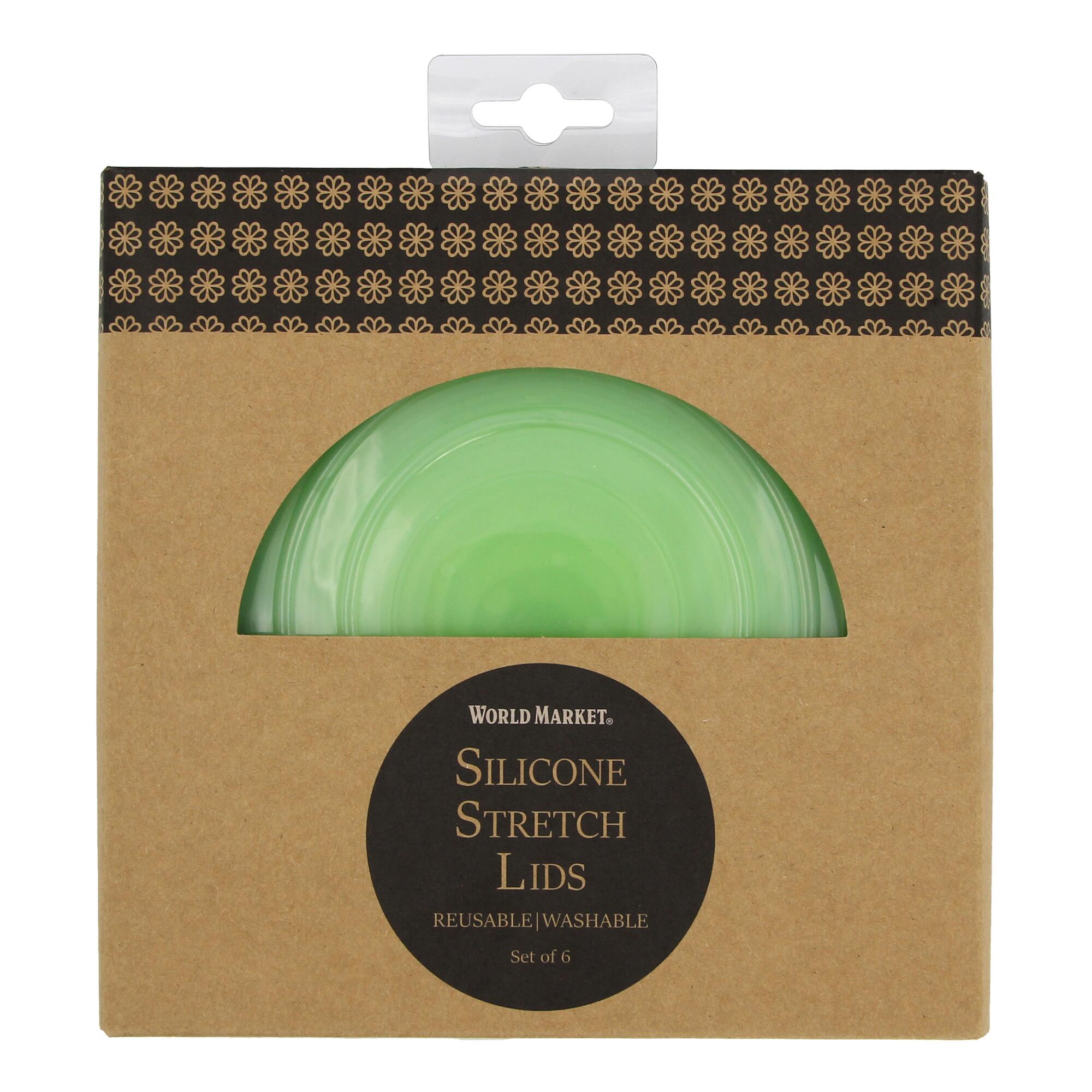 Green Stretch Silicone Food Storage Lids 6 Pack by World Market