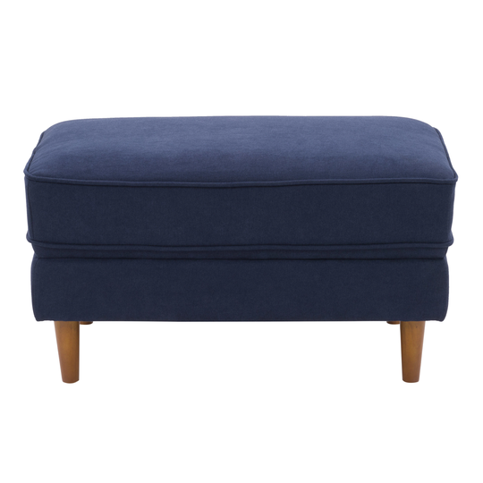 CorLiving Mulberry Modern Navy Blue Polyester/Polyester Blend Rectangle Ottoman | LGA-402-O
