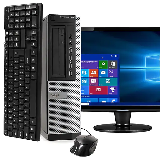 Dell OptiPlex 7010 Refurbished Desktop Computer with 19" Monitor, Intel i7, 8GB Memory, 500GB HDD