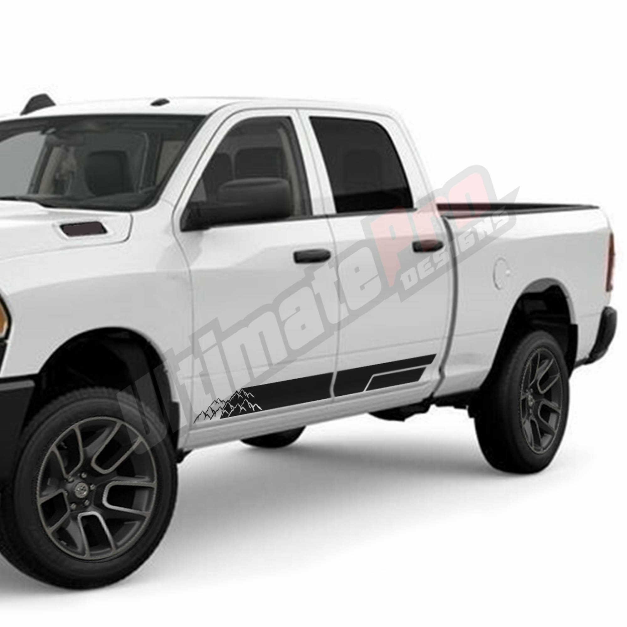 Sticker Decal Mountains Vinyl Compatible With Dodge Ram 2500 Side Door Mirror Stripes Rebel Laramie Longhorn 4x4 2019 2010 Off Road