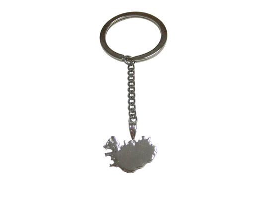 Iceland Map Shape Pendant Keychain
