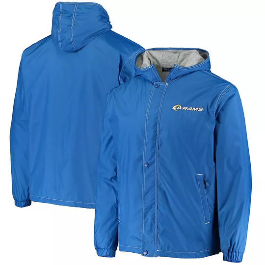 Men's Dunbrooke Royal Los Angeles Rams Logo Legacy Stadium Full-Zip Jacket, Size: Medium, LAR Blue