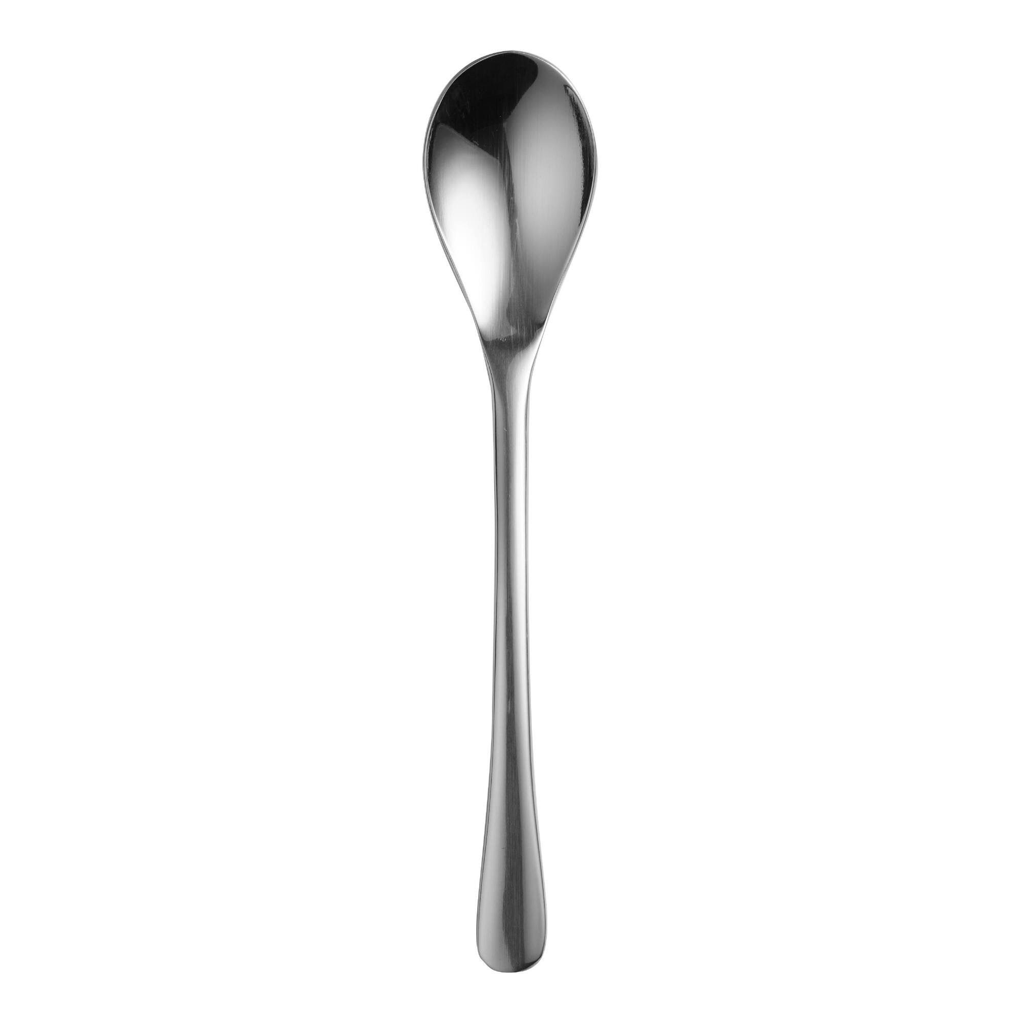 Teardrop Soup Spoons Set of 6: Silver - Stainless Steel by World Market