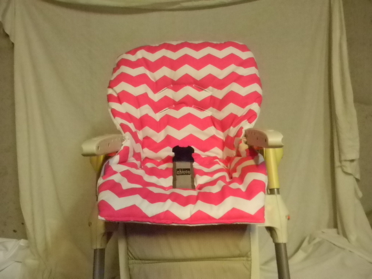 Polly High Cair Cover in Pink Chevron
