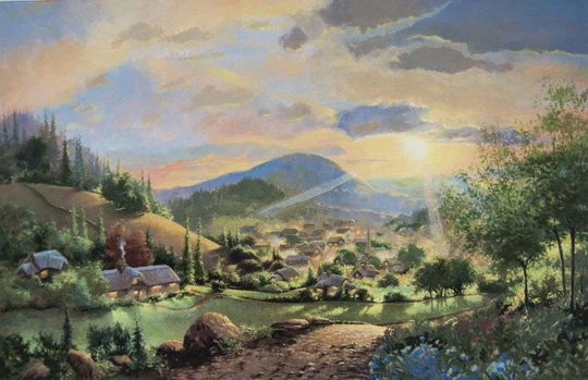 Valley Home By Andrew Warden Frame Landscape Art Kinkade