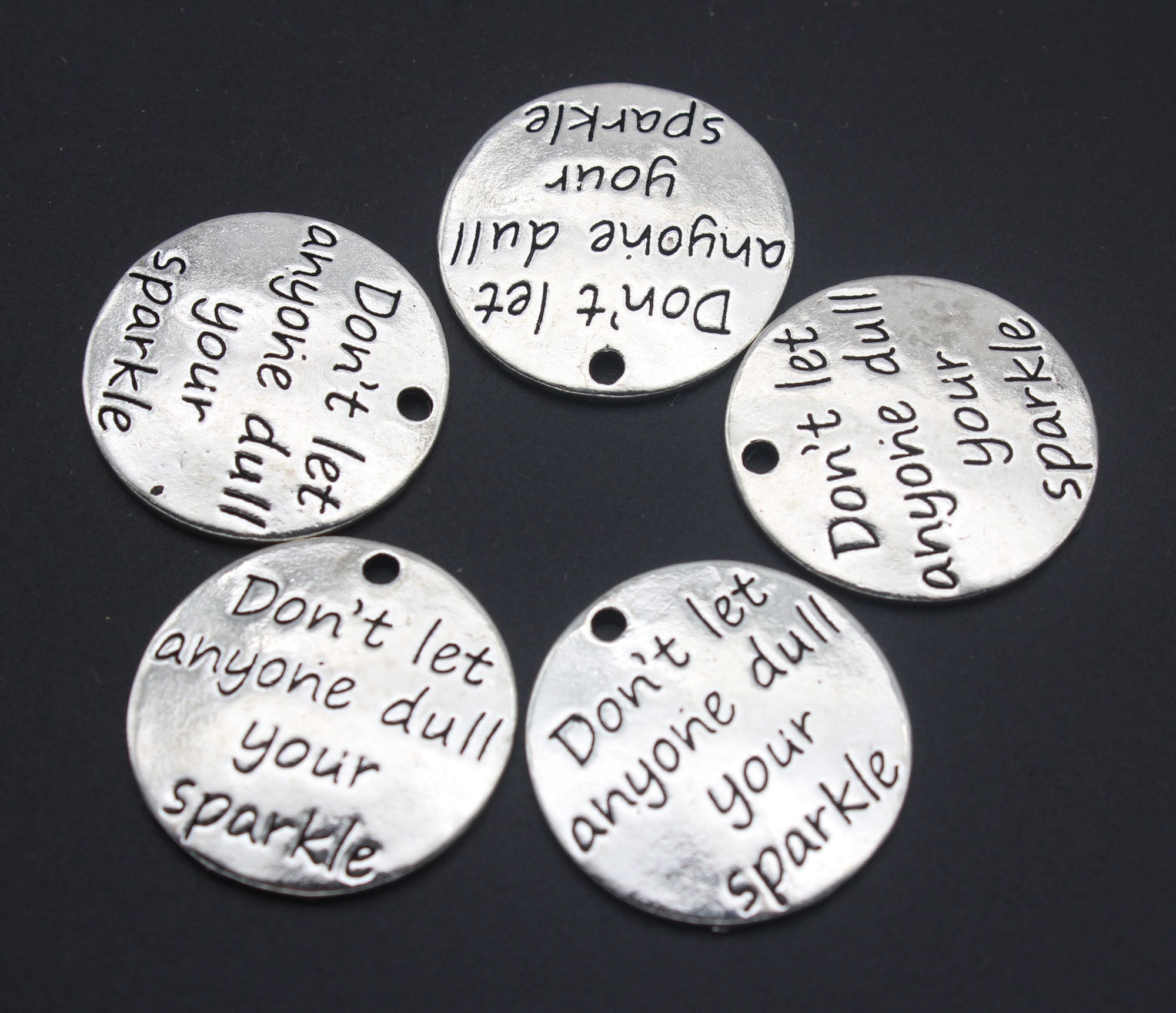 5PcsShe Believed She Could So Did Charm.round Charm, Silver Charm.jewelry Charm, Bulk Charm-23mmYf173