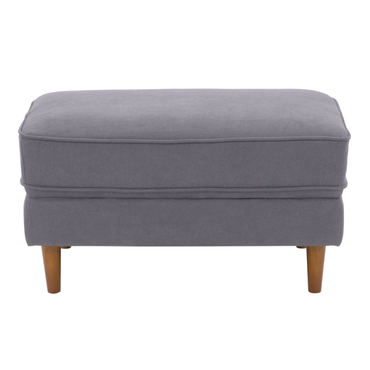 CorLiving Mulberry Modern Grey Polyester/Polyester Blend Rectangle Ottoman in Gray | LGA-401-O