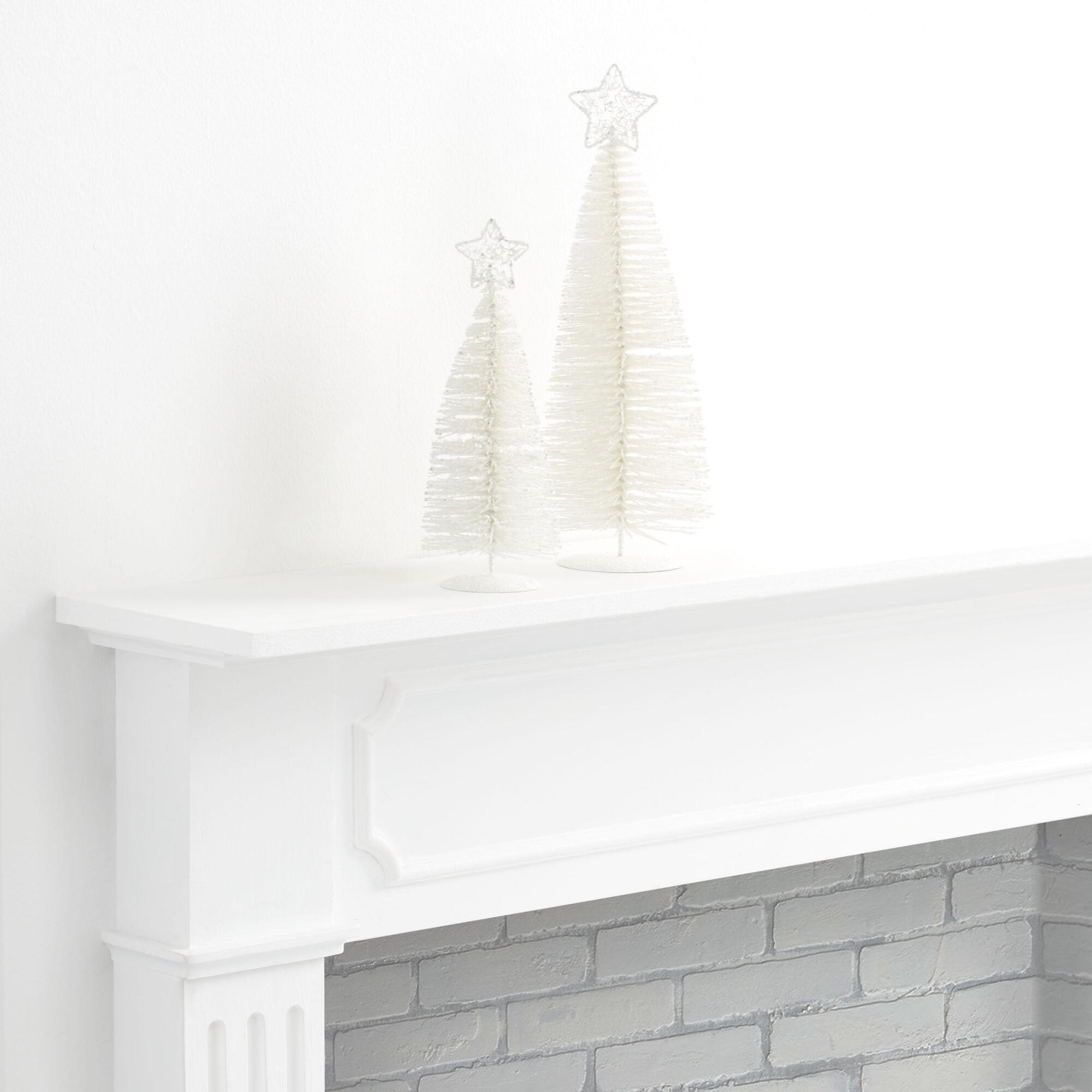 Pier Place White Bottlebrush Christmas Tree Decor - Metal by World Market