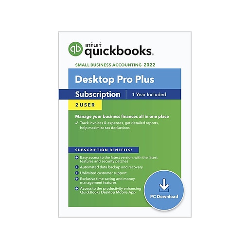 QuickBooks Desktop Pro Plus for 2 Users, Windows, Download (5100071)