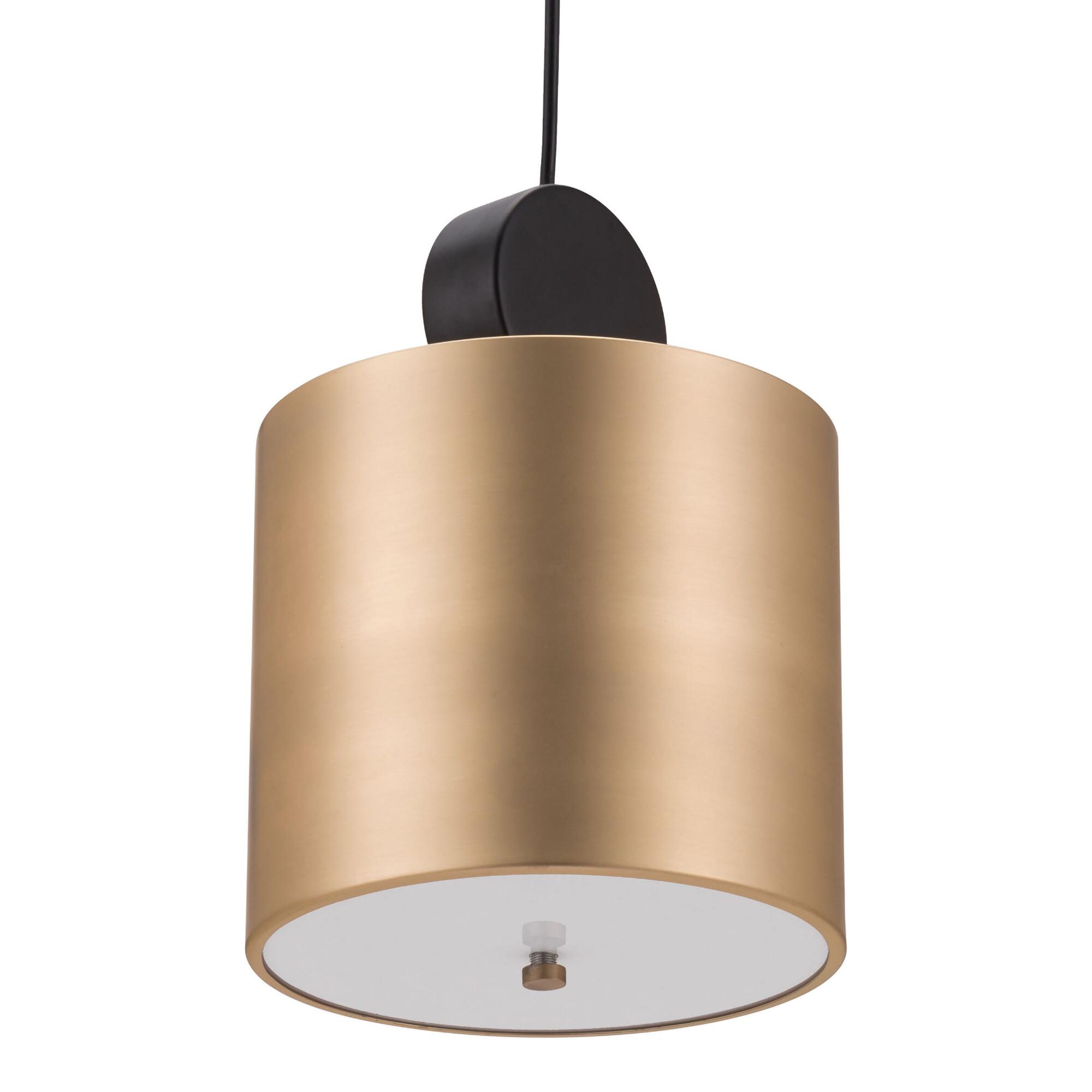 Gold and Black Metal Drum Jackson Pendant Lamp by World Market