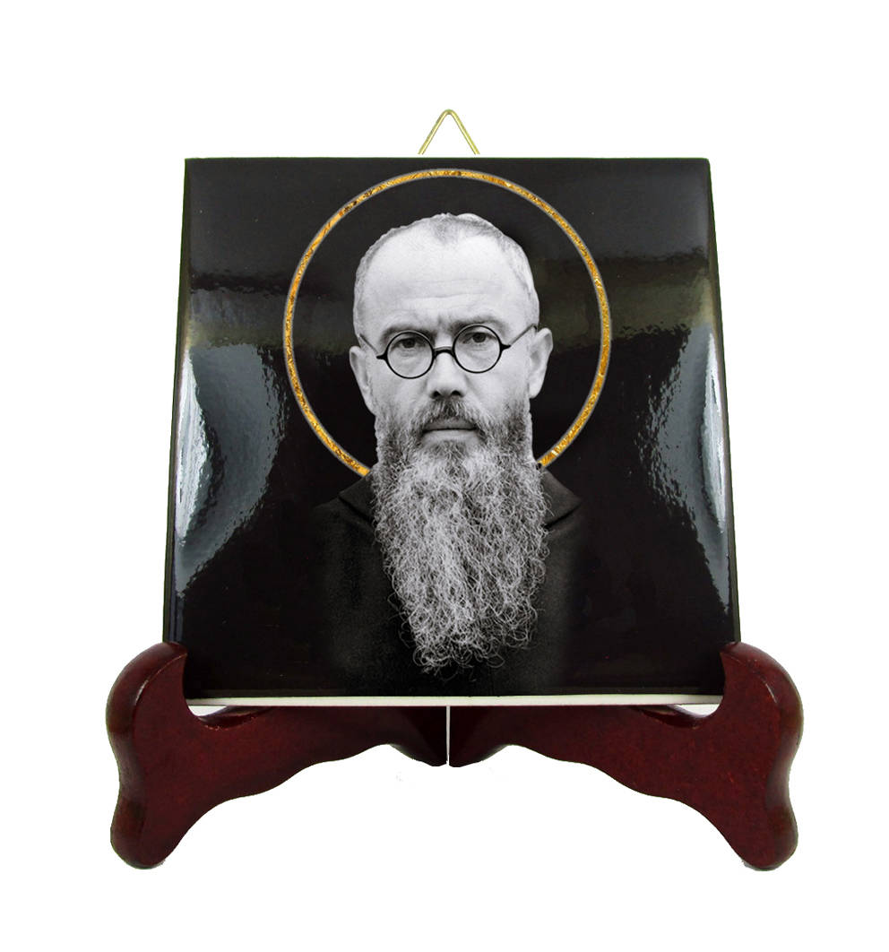 Saint Maximilian Kolbe - Catholic Saints Serie Ceramic Icon St Saint Religious