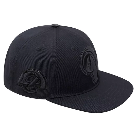 Men's Pro Standard Los Angeles Rams Triple Black Snapback Hat