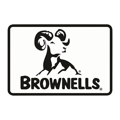Brownells Ram Logo Sticker - 3.5"x2.5" Ram Logo Sticker Black And White