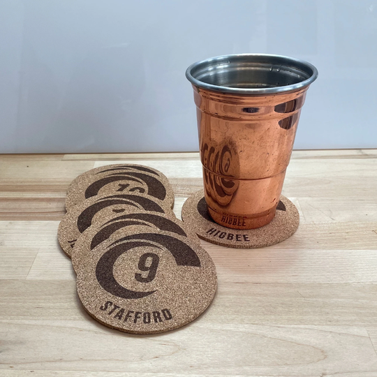La Rams Coasters | Set Of 6 Engraved Cork