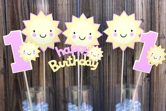 Sunshine Birthday Centerpieces